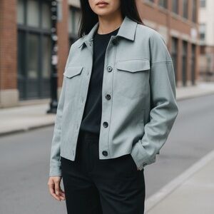 Philosophy Light Blue Utility Jacket Size Small